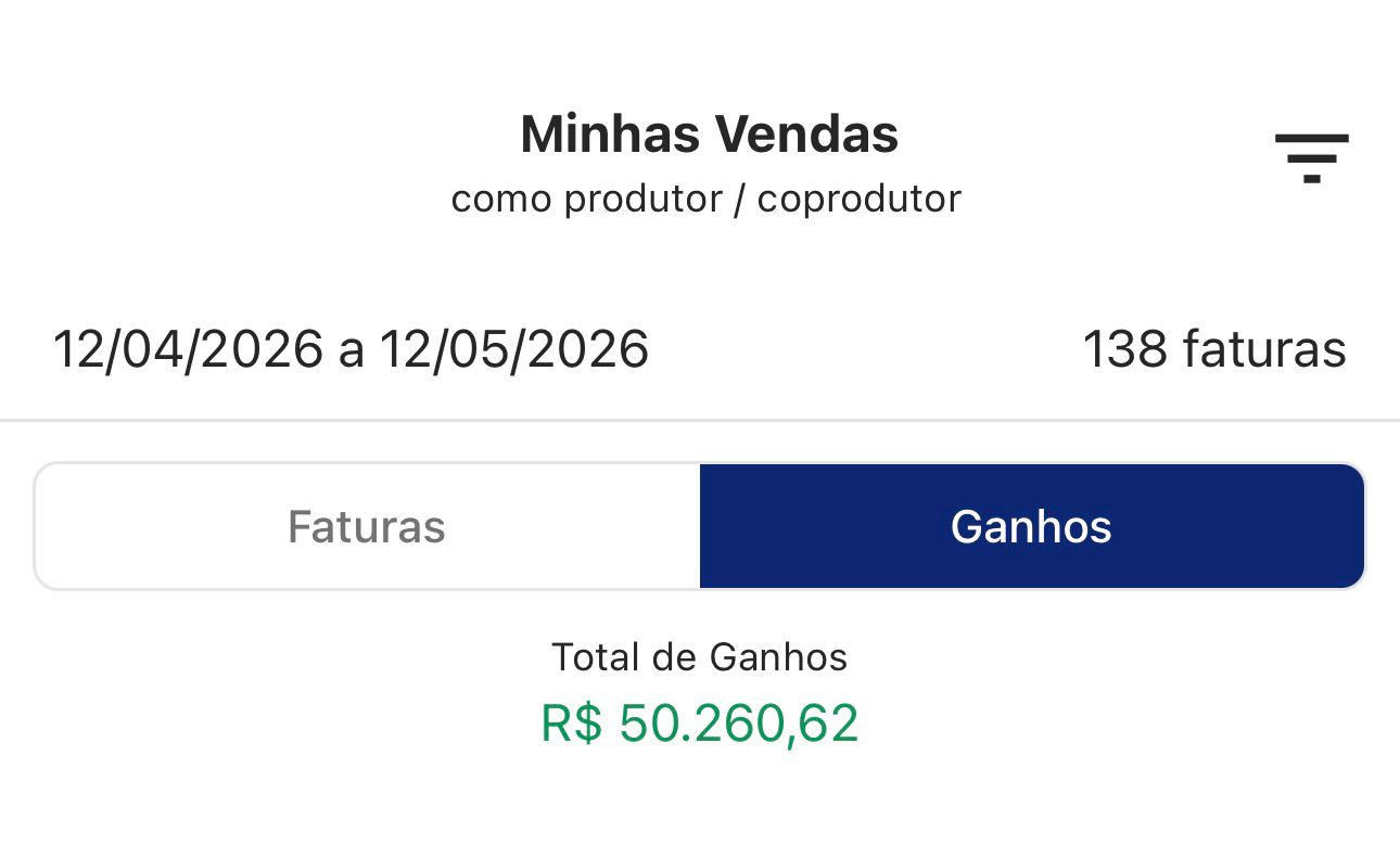 Convertendo · faturamento real de R$ 50.260,62 em 30 dias