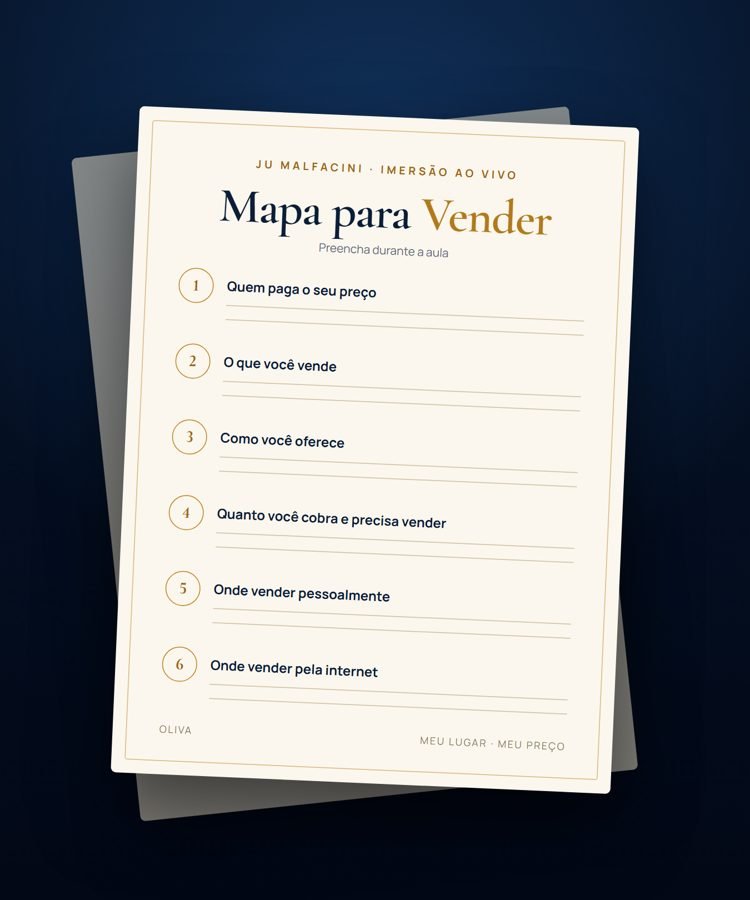 O Mapa para Vender que você preenche na aula